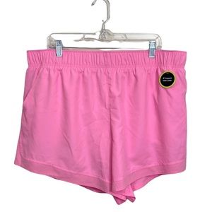Athletic Works Women's Size 2X Pink Athletic Shorts with Brief Liner NEW NWT!!